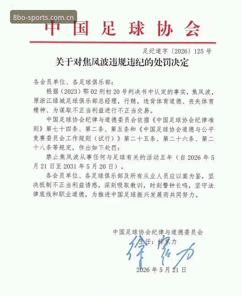 博体育APP功能 中国足协第三批禁足名单深度分析:65人受罚背后的行业净化风暴